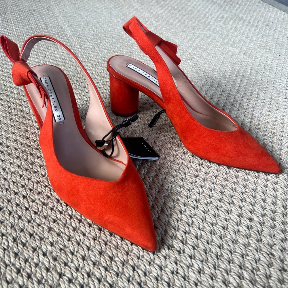 Zara orange heels